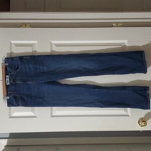 Old Navy Straight Jeans Built-in Flex boys size 18 11 Inch Rise Dark Wash Blue